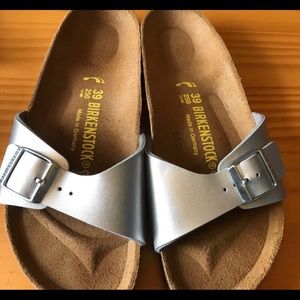 Like New Silver Birkenstock Sandals